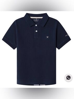 HACKETT London Boys Short Sleeve Logo Polo in Navy - 5-6Y